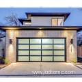 Aluminum material frosted glass modern black garage door